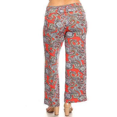 Plus Size Paisley Palazzo Pants