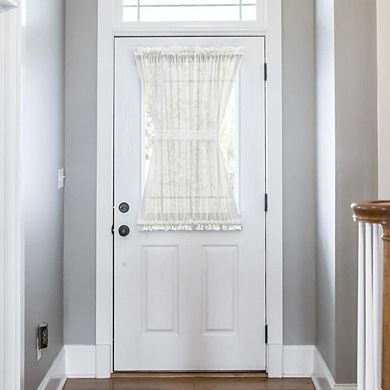 Cotton Voile 1.5" Rod Pocket Semi Sheer Door Curain Panel