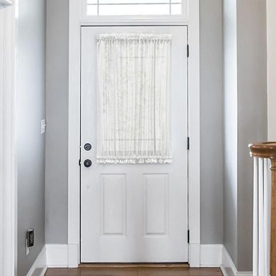 Cotton Voile 1.5" Rod Pocket Semi Sheer Door Curain Panel