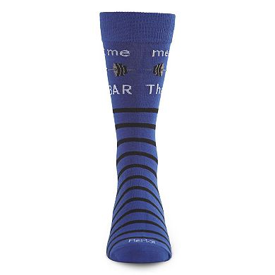 Men's Meet Me At The Bar Novelty Crew Sock