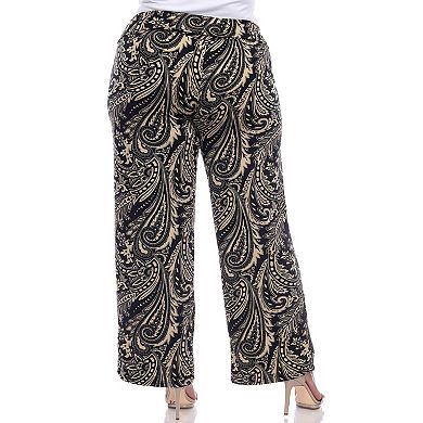 Plus Size Paisley Palazzo Pants