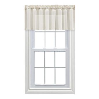 Cotton Voile 1.5" Rod Pocket Tailored Valance For Windows