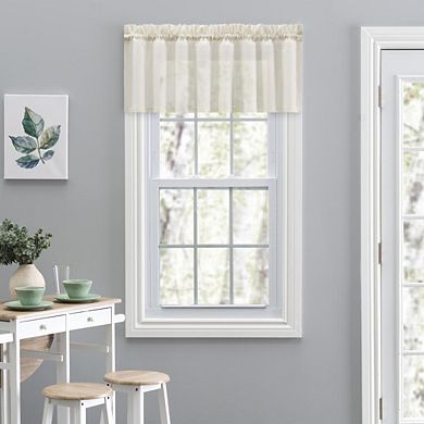 Cotton Voile 1.5" Rod Pocket Tailored Valance For Windows