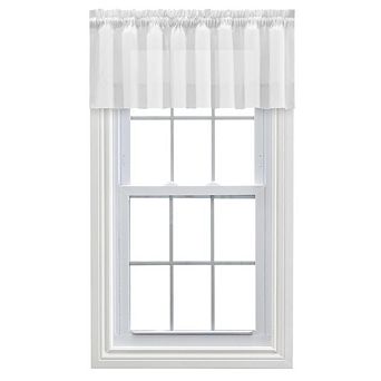 Shadow Stripe 1.5" Rod Pocket Tailored Valance For Windows