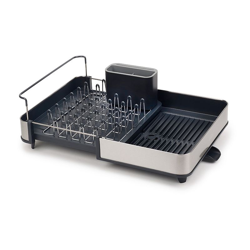Joseph Joseph Extend™ Dismantlable Steel Expandable Dish Rack with Draining Spout, Gray