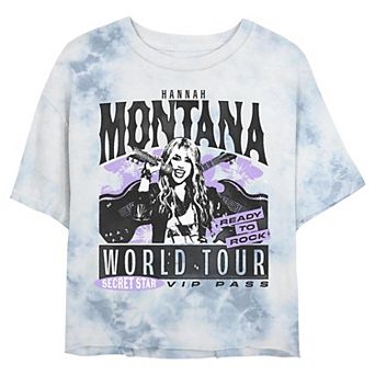 Disney's Hannah Montana World Tour Juniors' Cropped Graphic Tee