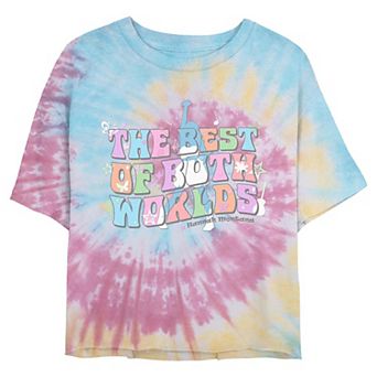 Disney's Hannah Montana The Best Of Both Worlds Poster Juniors' Cropped Graphic Tee