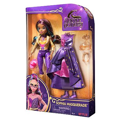 Spin Master Unicorn Academy Sophia Masquerade Ball 9.5” Doll with 9 Accessories