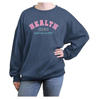 Juniors' Health Club California Est. 1990 Oversized Graphic Pullover