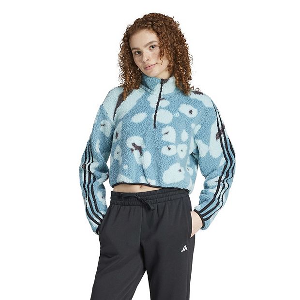 Women's adidas Essentials 3-Stripes Animal Print Cropped 1/4