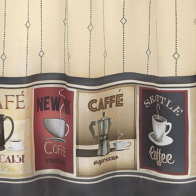 Achim Cozy Cafe Printed 3-pc. Tier & Valance Kitchen Window Curtain Set