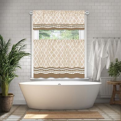 Achim Boho Printed 3-pc. Tier & Valance Kitchen Window Curtain Set