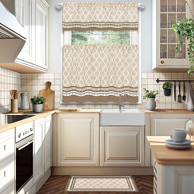 Achim Boho Printed 3-pc. Tier & Valance Kitchen Window Curtain Set