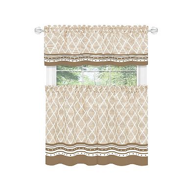 Achim Boho Printed 3-pc. Tier & Valance Kitchen Window Curtain Set
