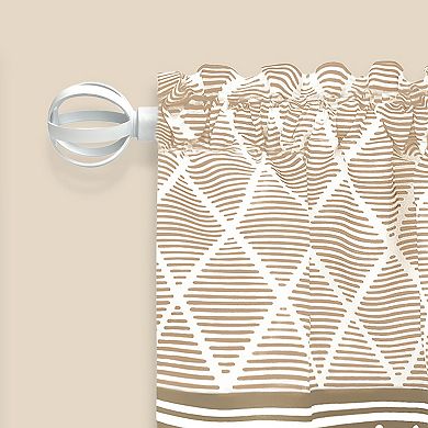 Achim Boho Printed 3-pc. Tier & Valance Kitchen Window Curtain Set