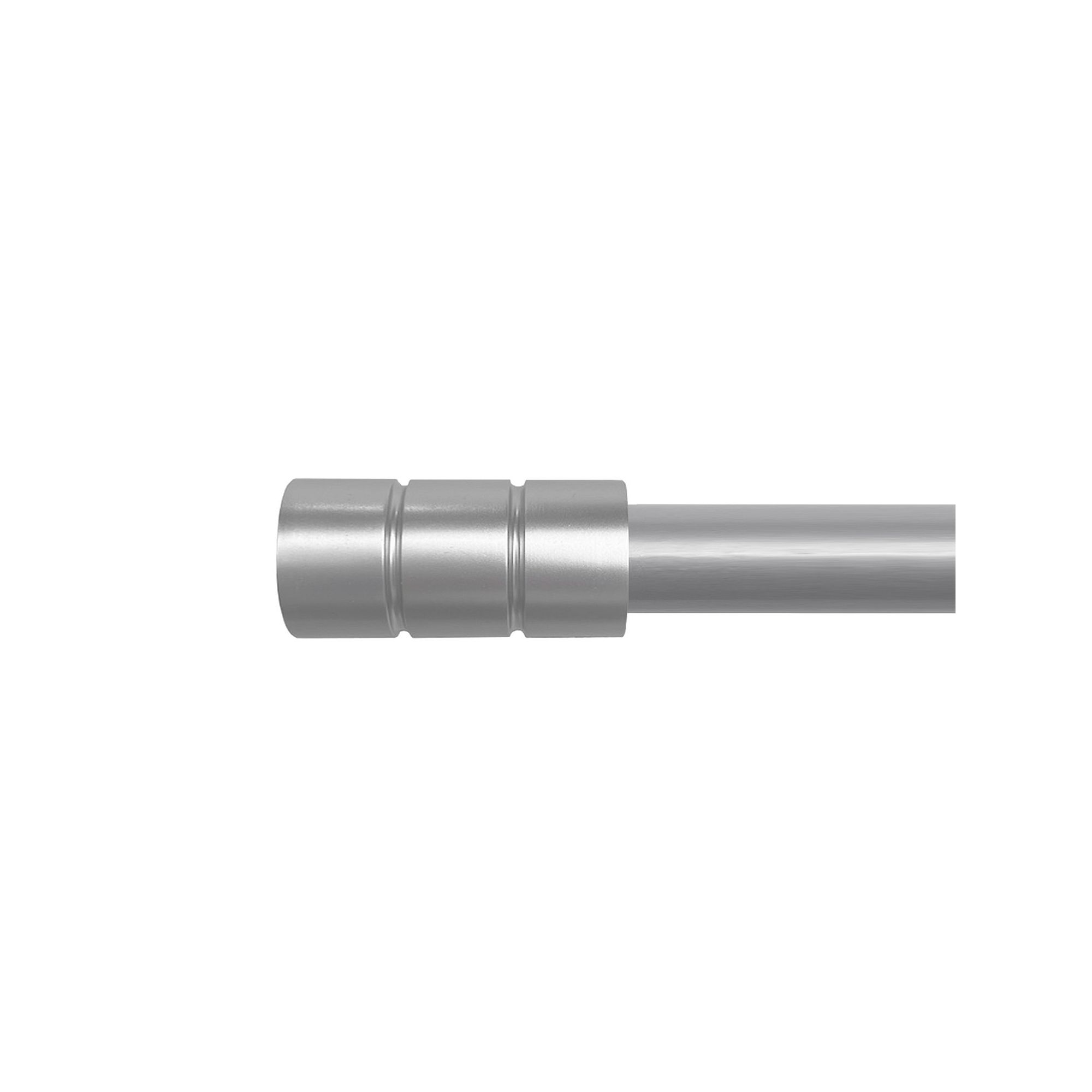 Achim Buono II Cole Silver Decorative Adjustable Curtain Rod & Finial Set