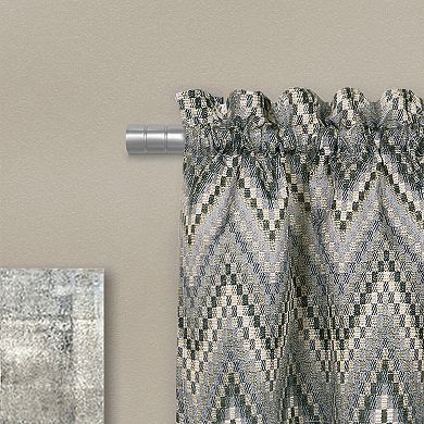 Achim Buono II Cole Silver Decorative Adjustable Curtain Rod & Finial Set