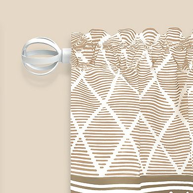 Achim Buono II Halo White Decorative Adjustable Curtain Rod & Finial Set