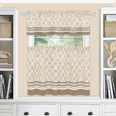 Achim Buono II Halo White Decorative Adjustable Curtain Rod & Finial Set