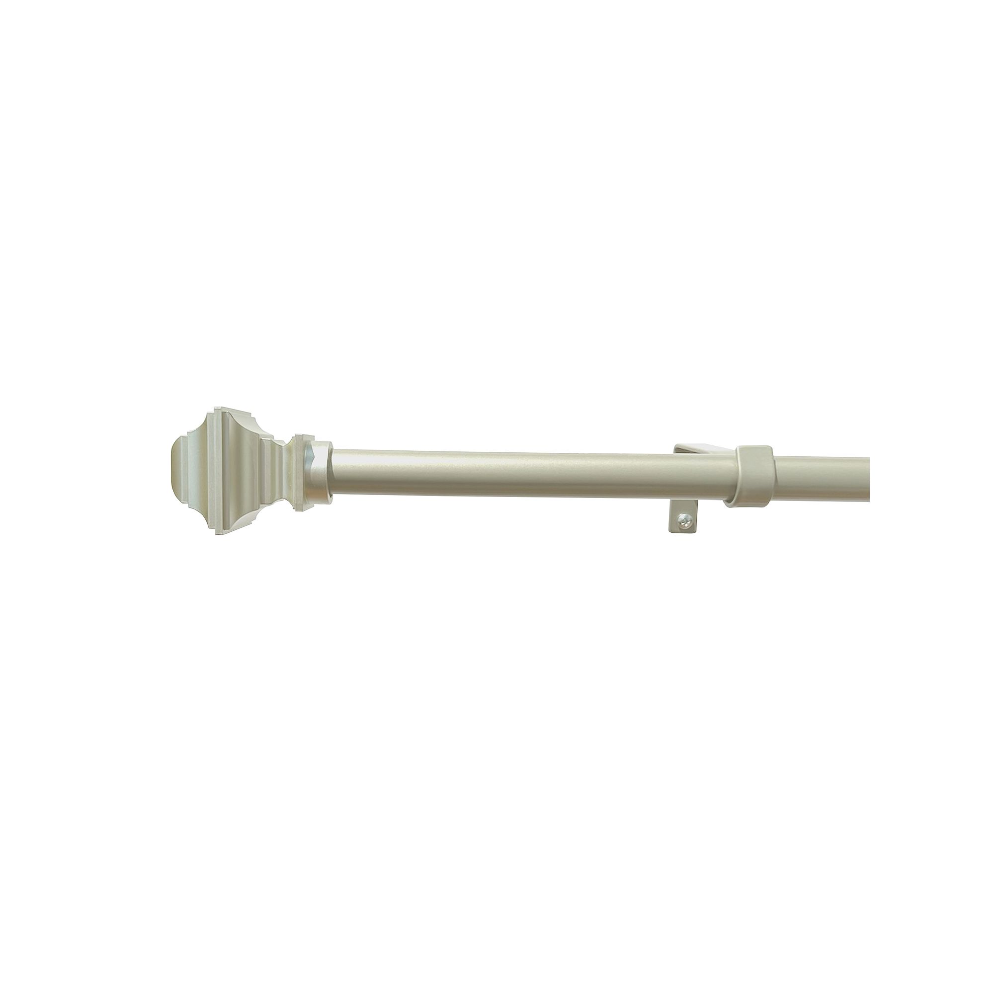 Achim Buono II Ryder Nickel Decorative Adjustable Curtain Rod & Finial Set