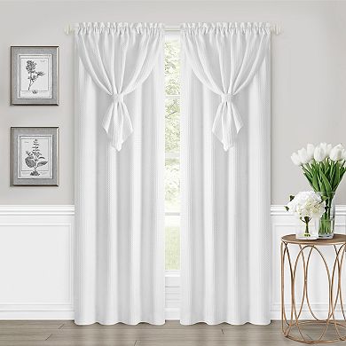 Achim Buono II Ryder Nickel Decorative Adjustable Curtain Rod & Finial Set