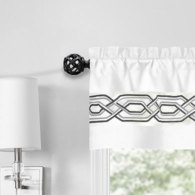Achim Buono II Carrie Decorative Adjustable Curtain Rod & Finial Set