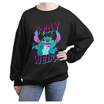 Disney's Lilo & Stitch Stay Weird Juniors' Oversized Graphic Pullover
