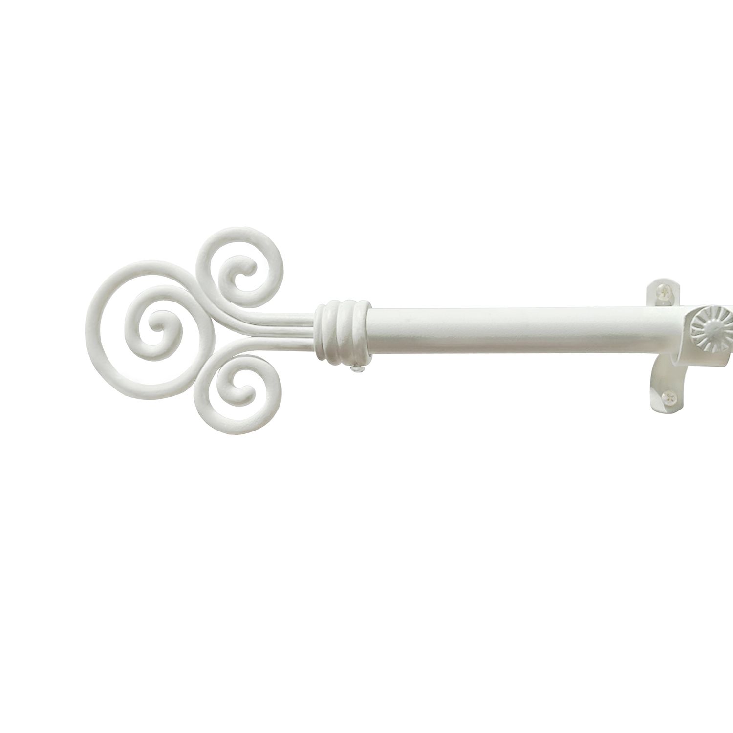 EXCLUSIVE HOME Acorn 36 in. - 72 in. Adjustable 1 in. Single Curtain Rod Kit in