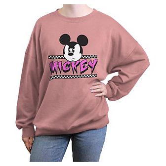 Disney's Mickey Mouse Angry Juniors' Oversized Graphic Pullover