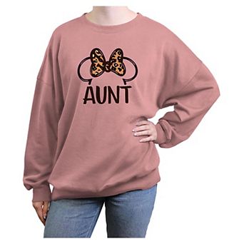 Disney's Minnie Mouse Aunt Ears Women's Oversized Graphic Pullover