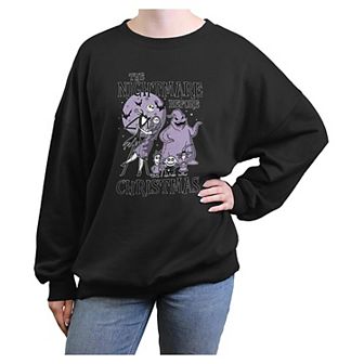 Disney's The Nightmare Before Christmas Moonlight Horror Juniors' Oversized Graphic Pullover