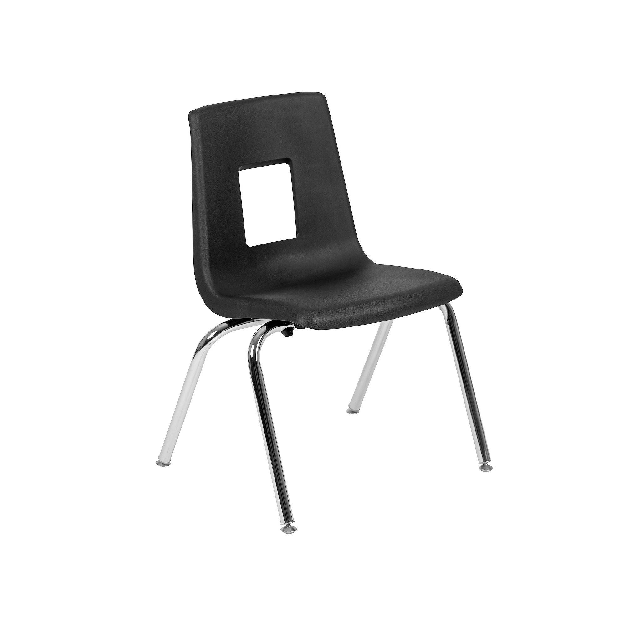 Flash Furniture Mickey Advantage Student Stackable School Chair, Black