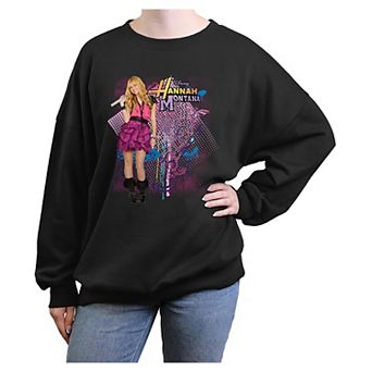 Disney's Hannah Montana Poster Juniors' Oversized Graphic Pullover