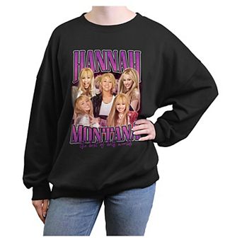 Disney's Hannah Montana The Best Of Both Worlds Juniors' Oversized Graphic Pullover