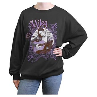 Disney's Hannah Montana Miley The Other Side Of Me Juniors' Oversized Graphic Pullover