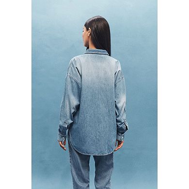 Diamante Denim Top