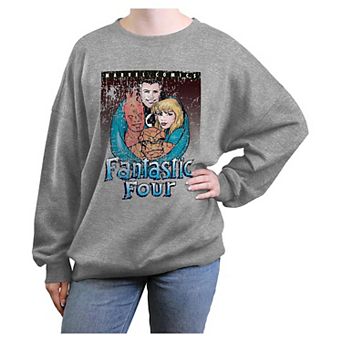 Juniors' Marvel Fantastic Four Big Hug Oversized Graphic Pullover