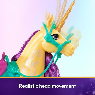Unicorn Academy Leaf Unicorn with Head Movement and Riding Accessories