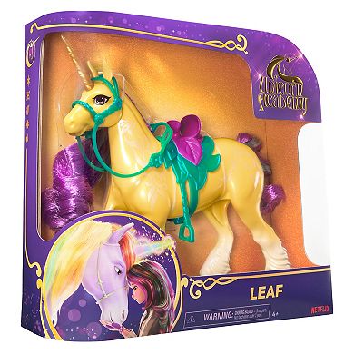 Unicorn Academy Leaf Unicorn with Head Movement and Riding Accessories