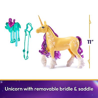 Unicorn Academy Leaf Unicorn with Head Movement and Riding Accessories
