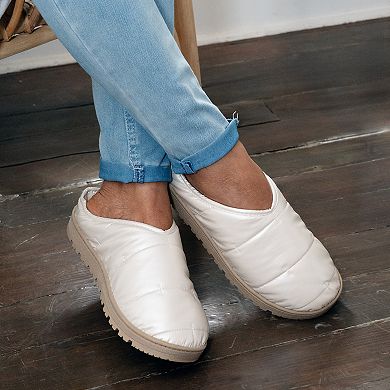 isotoner Mikaela Memory Foam Women's Indoor/Outdoor Puffer Clog Slippers