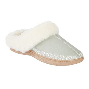 isotoner Clara Embroidered Microsuede Clog Women's Slippers with Memory Foam
