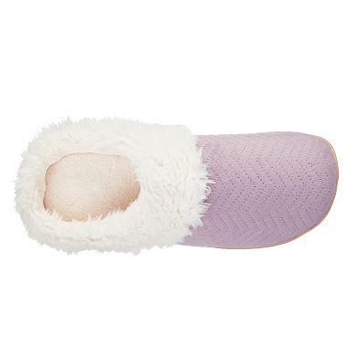isotoner Louise Quilted Chevron Velour Women's Clog Slippers