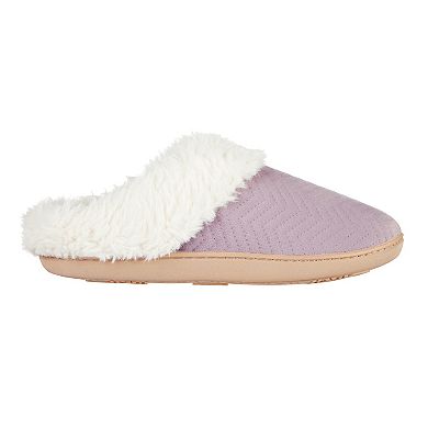 isotoner Louise Quilted Chevron Velour Women's Clog Slippers