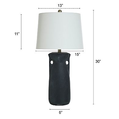 Arlo Terracotta Table Lamp with Oatmeal Lamp Shade