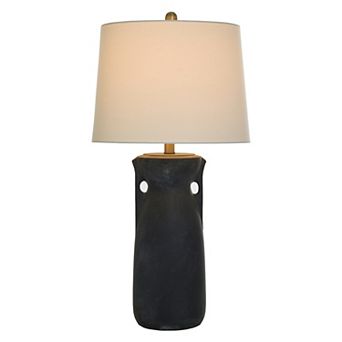 Arlo Terracotta Table Lamp with Oatmeal Lamp Shade