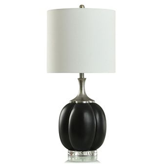 Brigg Silver Table Lamp with White Lamp Shade