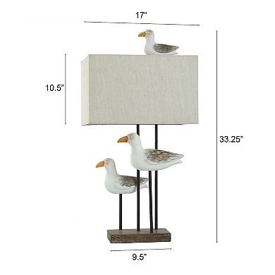 Piper Shore Table Lamp with Oatmeal Lamp Shade