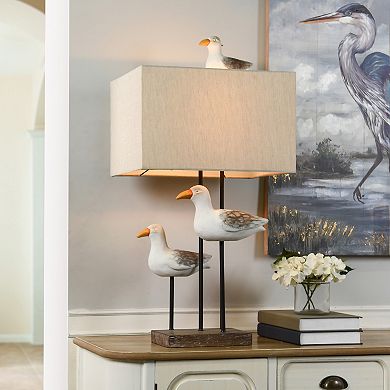 Piper Shore Table Lamp with Oatmeal Lamp Shade