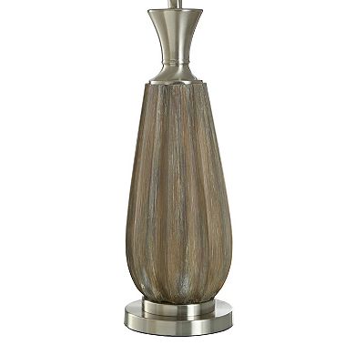 Roanoke Brown Table Lamp with Cream Lamp Shade